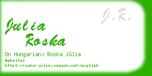 julia roska business card