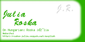 julia roska business card